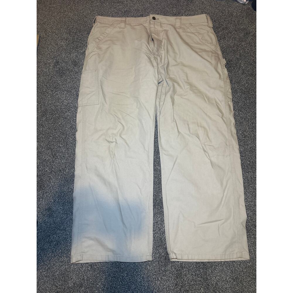Carhartt B324-FDK Pants 42 /30 Beige Canvas Dungarees Workwear